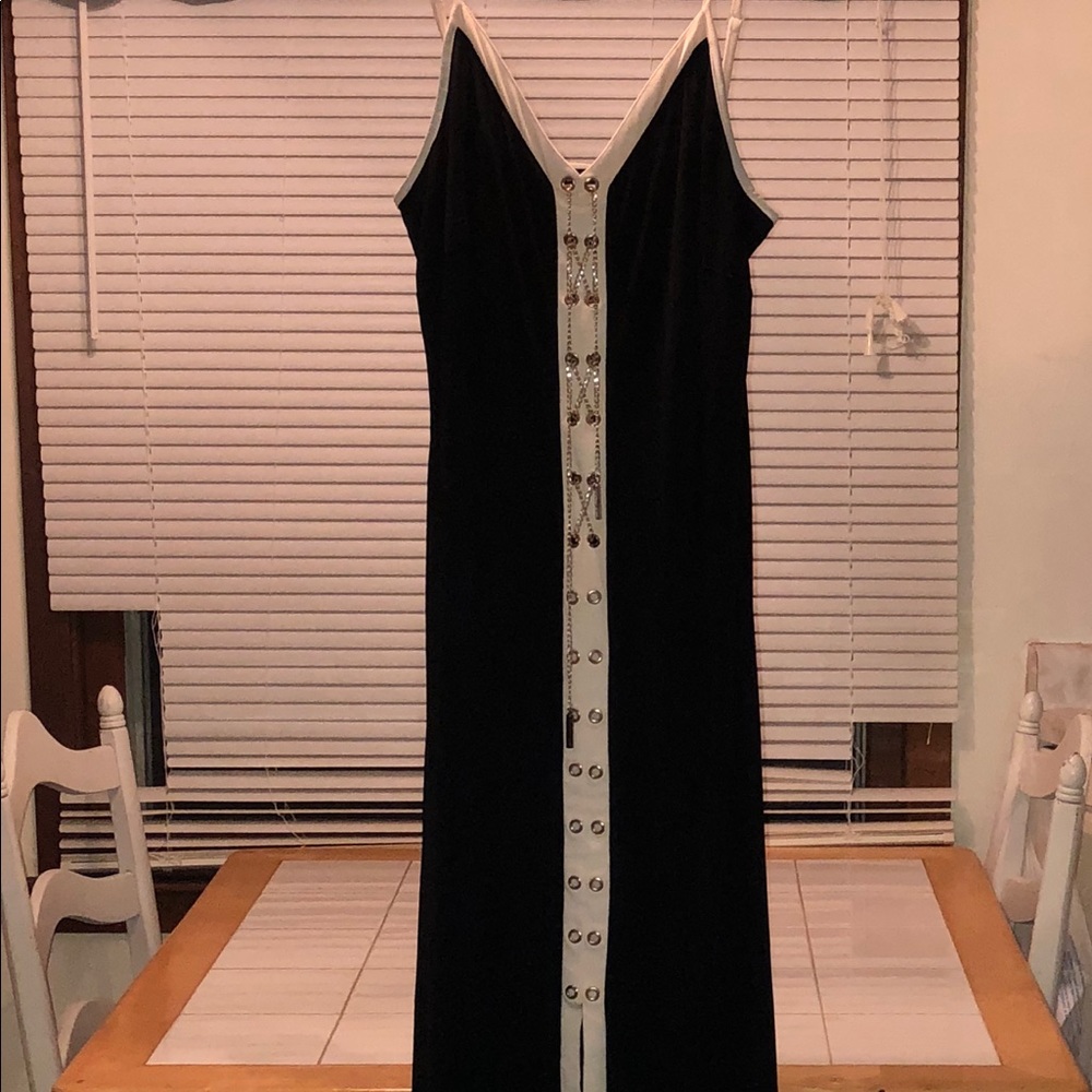 Black and white maxi dress